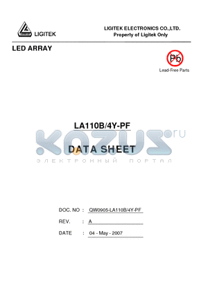 LA110B-4Y-PF datasheet - LED ARRAY