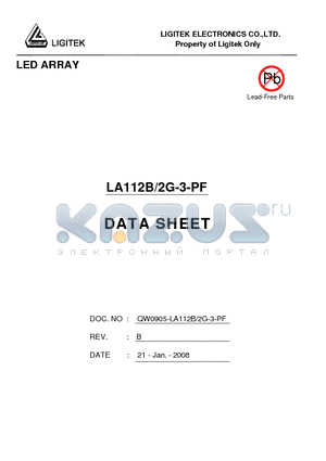 LA112B-2G-3-PF datasheet - LED ARRAY