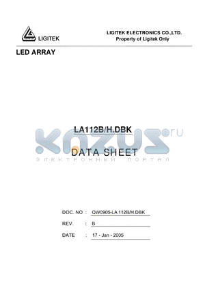 LA112B-H.DBK datasheet - LED ARRAY