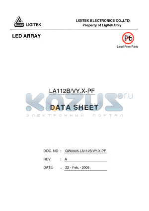 LA112B-VY.X-PF datasheet - LED ARRAY