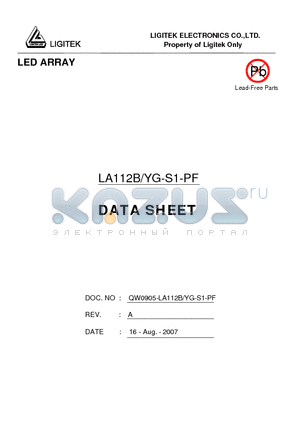 LA112B-YG-S1-PF datasheet - LED ARRAY