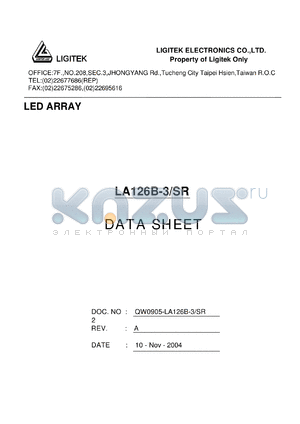 LA126B-3-SR datasheet - LED ARRAY