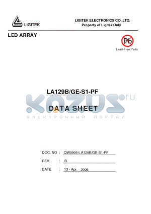 LA129B-GE-S1-PF datasheet - LED ARRAY