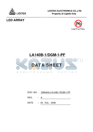 LA140B-1-DGM-1-PF datasheet - LED ARRAY