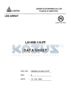 LA140B-1-G-PF datasheet - LED ARRAY