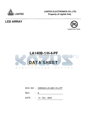 LA140B-1-H-4-PF datasheet - LED ARRAY