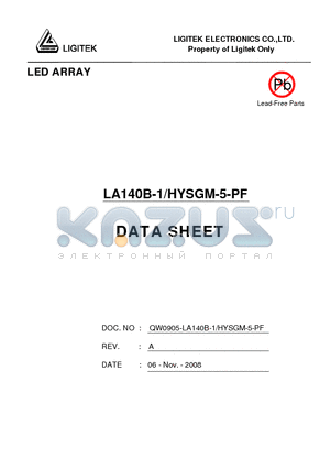 LA140B-1-HYSGM-5-PF datasheet - LED ARRAY