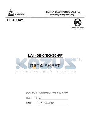 LA140B-3-EG-S3-PF datasheet - LED ARRAY