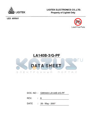 LA140B-3-G-PF datasheet - LED ARRAY