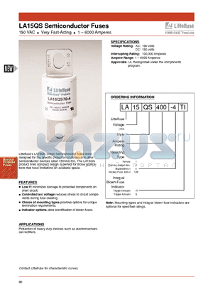 LA15QS400-2TI datasheet - LA15QS Semiconductor Fuses