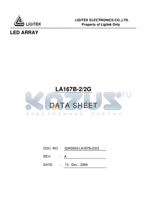 LA167B-2-2G datasheet - LED ARRAY