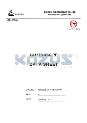 LA167B-3-3G-PF datasheet - LED ARRAY
