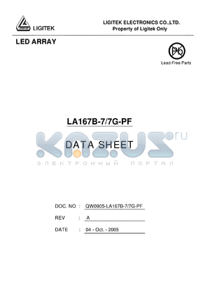 LA167B-7-7G-PF datasheet - LED ARRAY