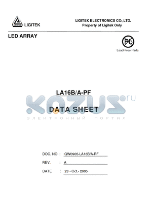LA16B-A-PF datasheet - LED ARRAY