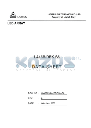 LA16B-DBK-S6 datasheet - LED ARRAY