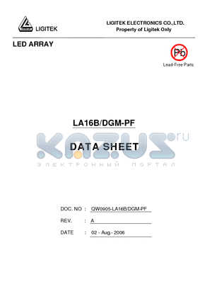 LA16B-DGM-PF datasheet - LED ARRAY