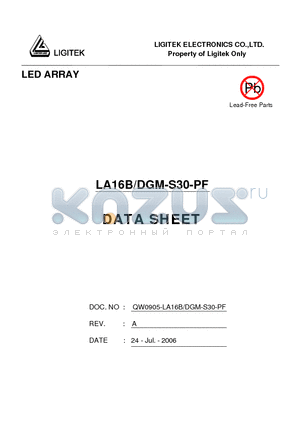 LA16B-DGM-S30-PF datasheet - LED ARRAY