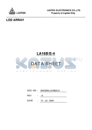 LA16B-E-4 datasheet - LED ARRAY
