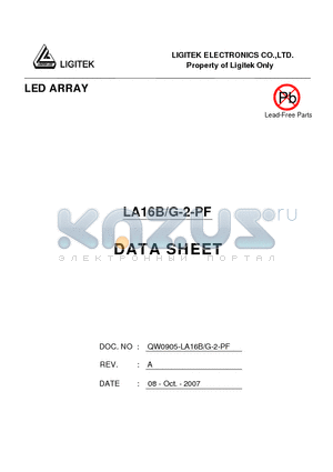 LA16B-G-2-PF datasheet - LED ARRAY