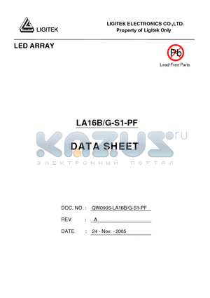 LA16B-G-S1-PF datasheet - LED ARRAY