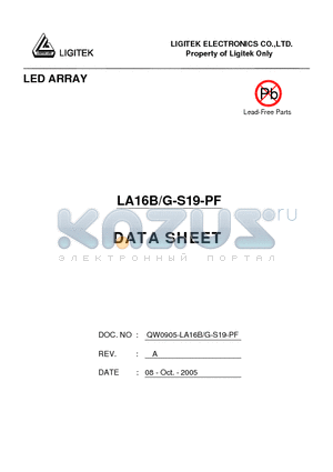 LA16B-G-S19-PF datasheet - LED ARRAY