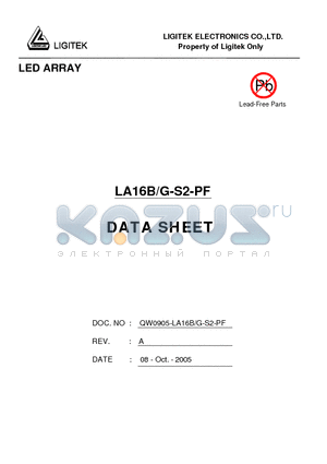 LA16B-G-S2-PF datasheet - LED ARRAY