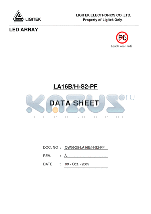 LA16B-H-S2-PF datasheet - LED ARRAY