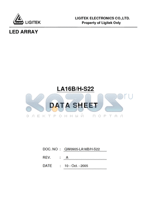 LA16B-H-S22 datasheet - LED ARRAY