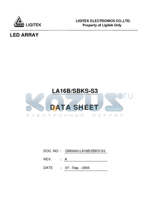 LA16B-SBKS-S3 datasheet - LED ARRAY