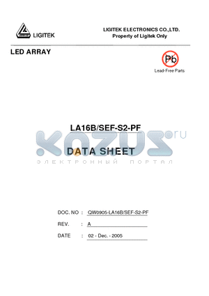 LA16B-SEF-S2-PF datasheet - LED ARRAY