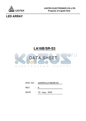 LA16B-SR-S3 datasheet - LED ARRAY