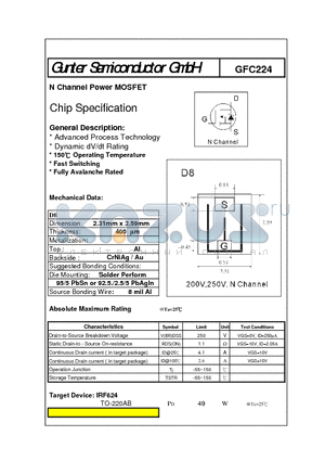 GFC224 datasheet - N Channel Power MOSFET