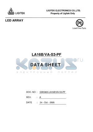 LA16B-VA-S3-PF datasheet - LED ARRAY