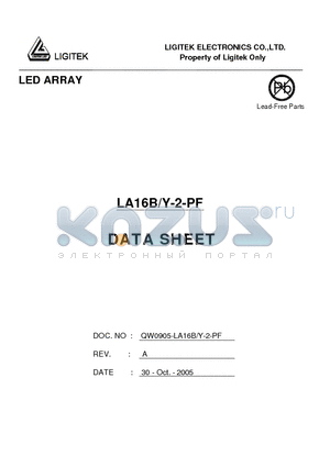 LA16B-Y-2-PF datasheet - LED ARRAY