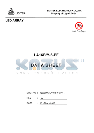 LA16B-Y-6-PF datasheet - LED ARRAY