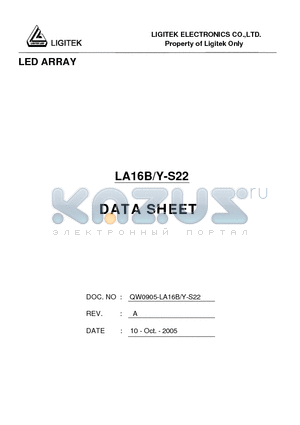 LA16B-Y-S22 datasheet - LED ARRAY