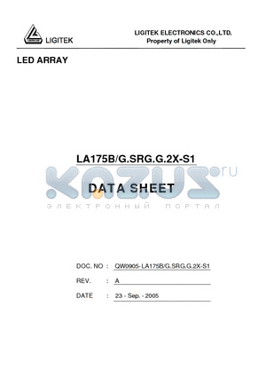 LA175B-G.SRG.G.2X-S1 datasheet - LED ARRAY