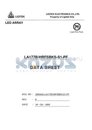 LA177B-HRFSBKS-S1-PF datasheet - LED ARRAY