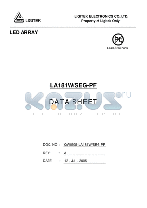 LA181W-SEG-PF datasheet - LED ARRAY