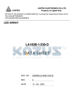 LA183B-1-230-D datasheet - LED ARRAY