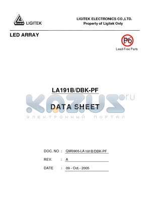 LA191B-DBK-PF datasheet - LED ARRAY