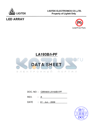 LA193B-I-PF datasheet - LED ARRAY