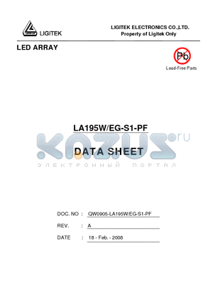 LA195W-EG-S1-PF datasheet - LED ARRAY