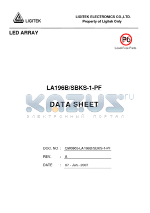 LA196B-SBKS-1-PF datasheet - LED ARRAY