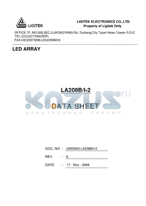 LA208B-I-2 datasheet - LED ARRAY