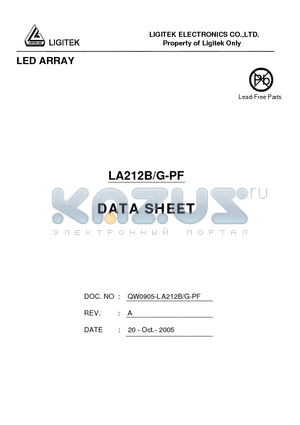 LA212B-G-PF datasheet - LED ARRAY