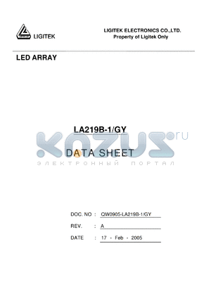 LA219B-1-GY datasheet - LED ARRAY