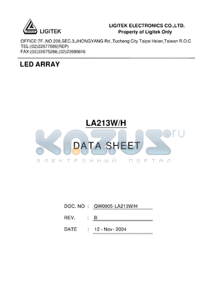 LA213W-H datasheet - LED ARRAY