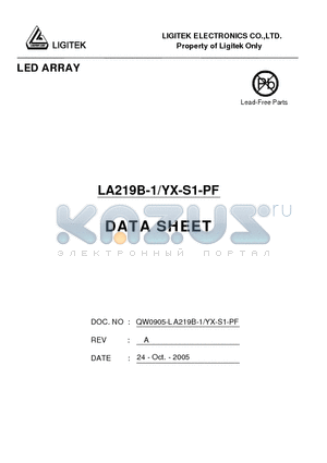 LA219B-1-YX-S1-PF datasheet - LED ARRAY