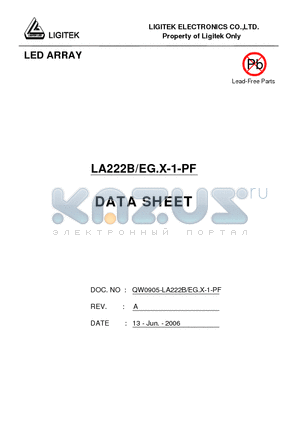 LA222B-EG.X-1-PF datasheet - LED ARRAY